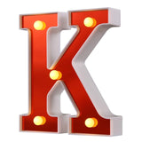 Red Circus Letters LED Light 26 Letters & 10 Numbers & Hearts