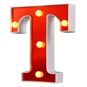 Red Circus Letters LED Light 26 Letters & 10 Numbers & Hearts
