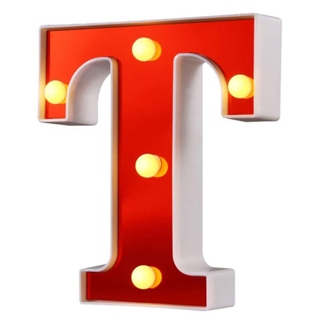 Red Circus Letters LED Light 26 Letters & 10 Numbers & Hearts