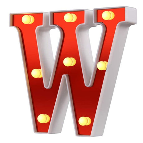 Red Circus Letters LED Light 26 Letters & 10 Numbers & Hearts