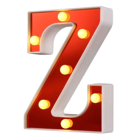 Red Circus Letters LED Light 26 Letters & 10 Numbers & Hearts