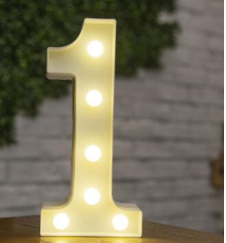 Red Circus Letters LED Light 26 Letters & 10 Numbers & Hearts