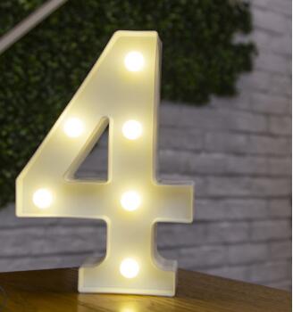 Red Circus Letters LED Light 26 Letters & 10 Numbers & Hearts