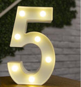 Red Circus Letters LED Light 26 Letters & 10 Numbers & Hearts