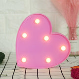 Red Circus Letters LED Light 26 Letters & 10 Numbers & Hearts