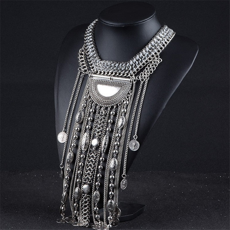 Cleopatra's Rain Maker Tassel Statement Necklace