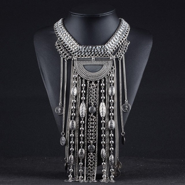 Cleopatra's Rain Maker Tassel Statement Necklace