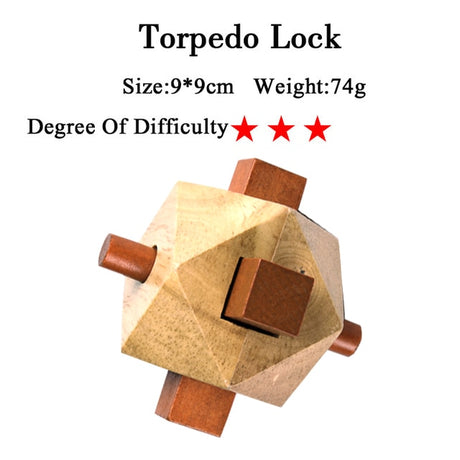 IQ Brain Teaser 3D Wooden Interlocking Puzzles