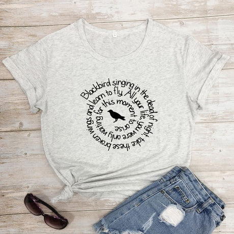 Blackbird Singing In The Dead Of Night T-shirts