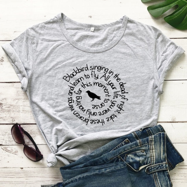 Blackbird Singing In The Dead Of Night T-shirts