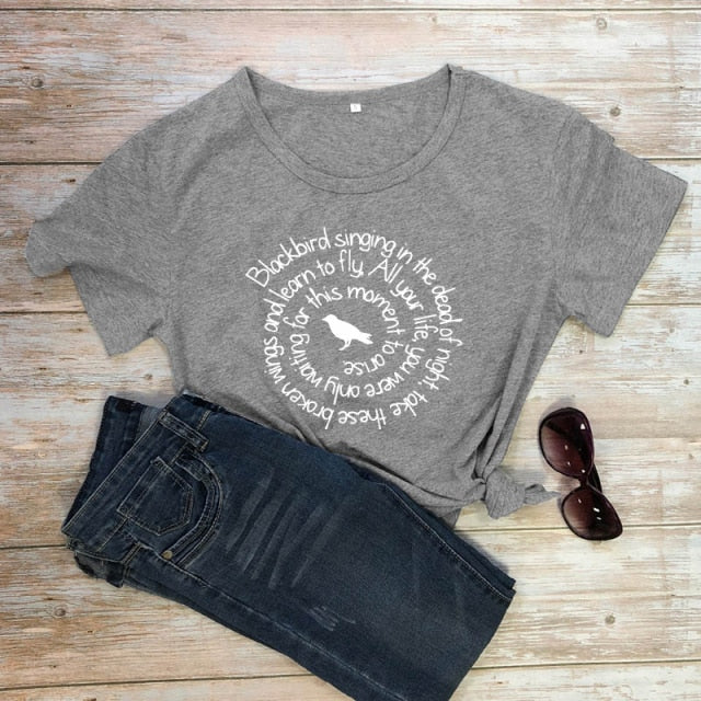 Blackbird Singing In The Dead Of Night T-shirts