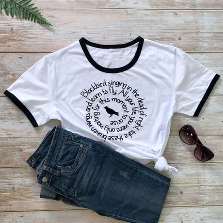 Blackbird Singing In The Dead Of Night T-shirts