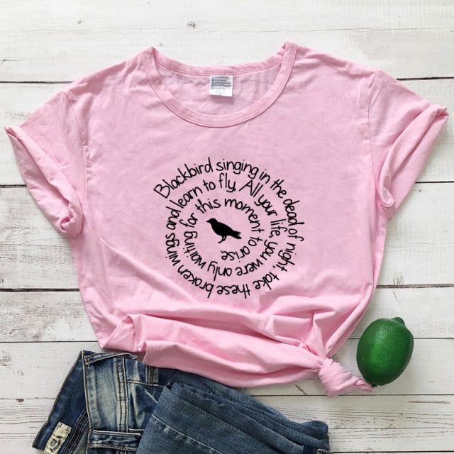 Blackbird Singing In The Dead Of Night T-shirts