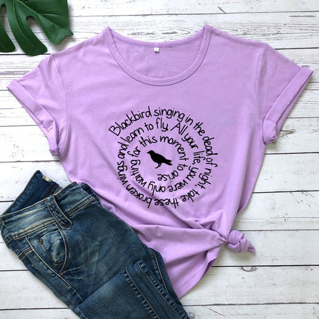 Blackbird Singing In The Dead Of Night T-shirts