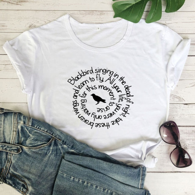Blackbird Singing In The Dead Of Night T-shirts
