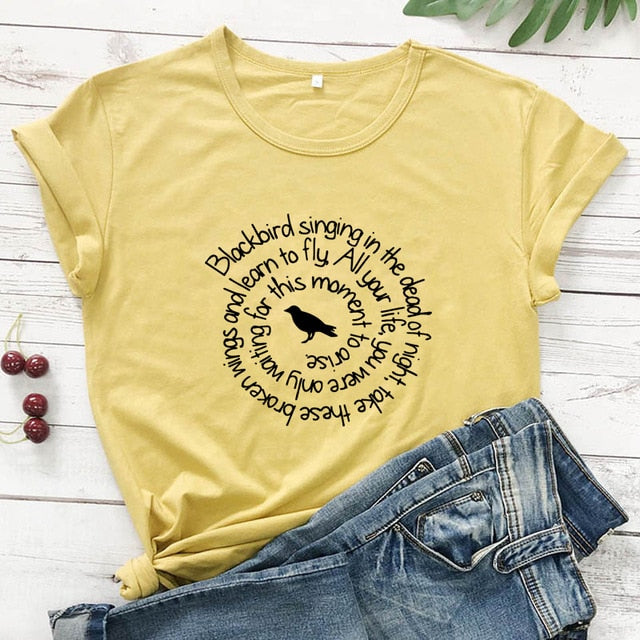 Blackbird Singing In The Dead Of Night T-shirts