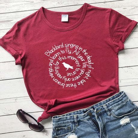 Blackbird Singing In The Dead Of Night T-shirts