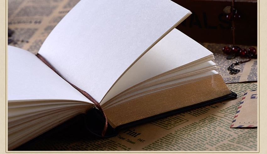 Blank Hard Cover Leather Sketchbook / Journal