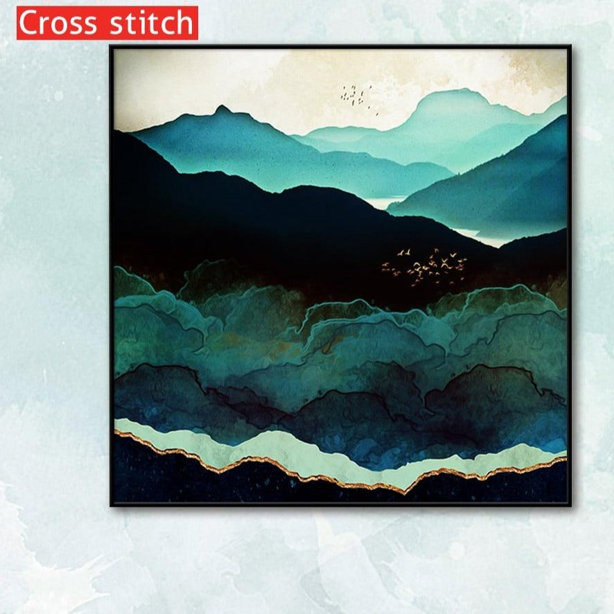 Blue Mountains Cross Stitch Kits DIY Craft Kit