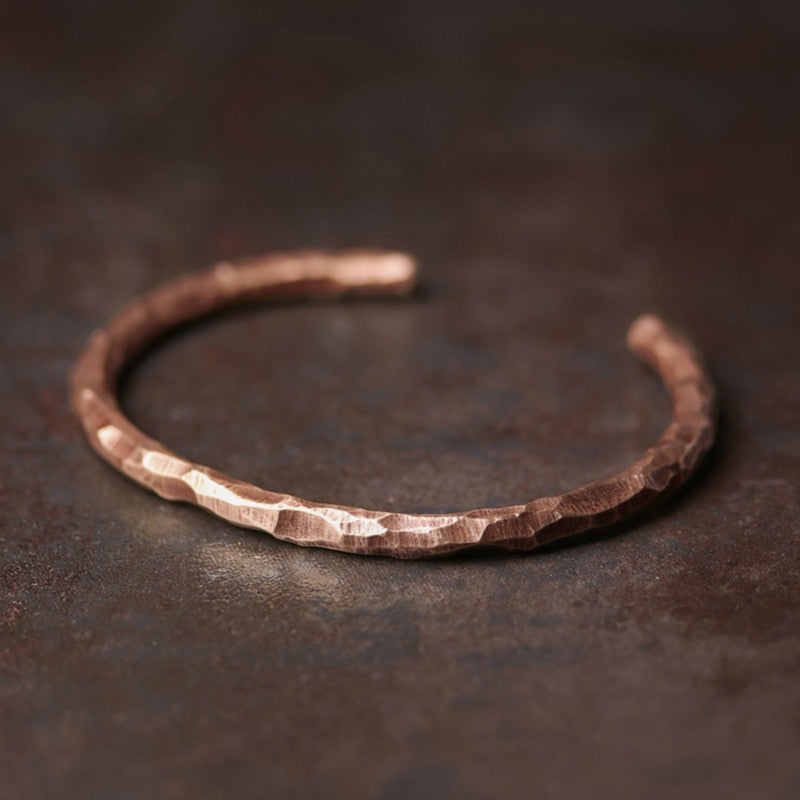 Handcrafted Hammered Copper Bracelet
