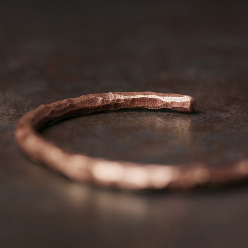 Handcrafted Hammered Copper Bracelet
