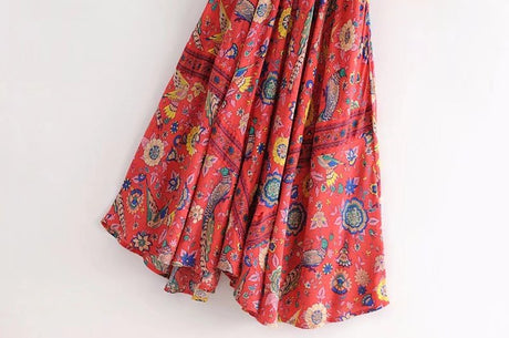 Peacock Print Summer Boho Dress Three Colours