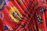 Peacock Print Summer Boho Dress Three Colours