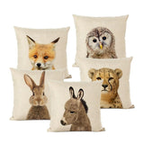 Cute Baby Animals Linen Cushion Covers