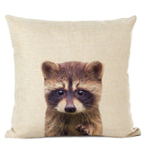 Cute Baby Animals Linen Cushion Covers
