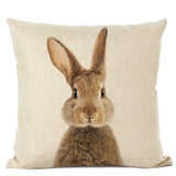 Cute Baby Animals Linen Cushion Covers