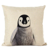 Cute Baby Animals Linen Cushion Covers