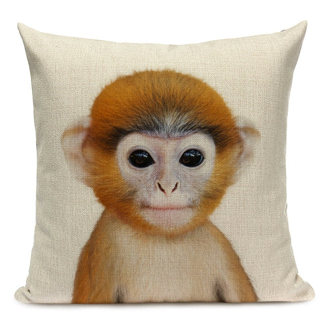 Majestic Beasts Linen Cushion Covers