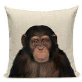 Majestic Beasts Linen Cushion Covers
