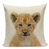 Majestic Beasts Linen Cushion Covers