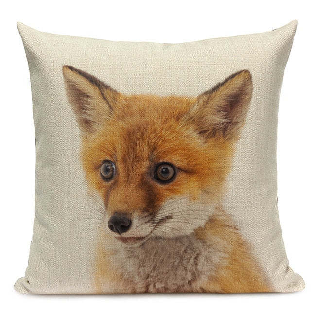 Majestic Beasts Linen Cushion Covers