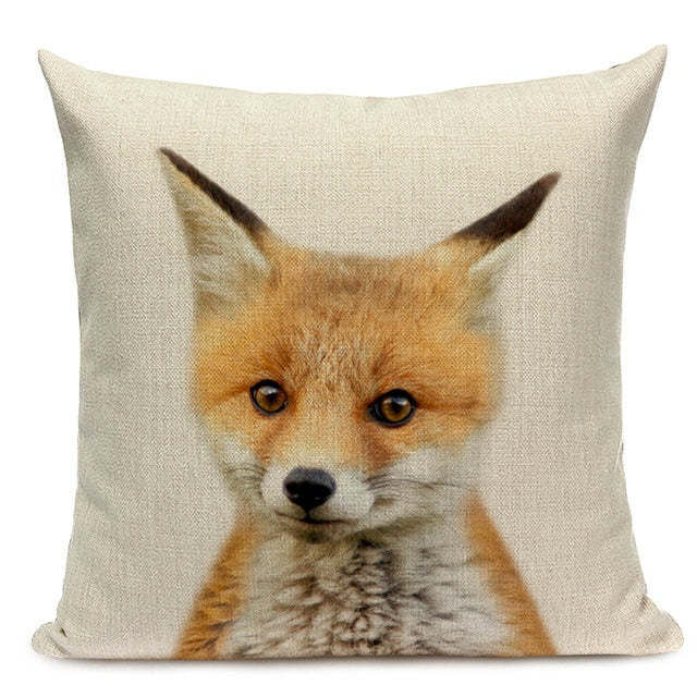 Majestic Beasts Linen Cushion Covers