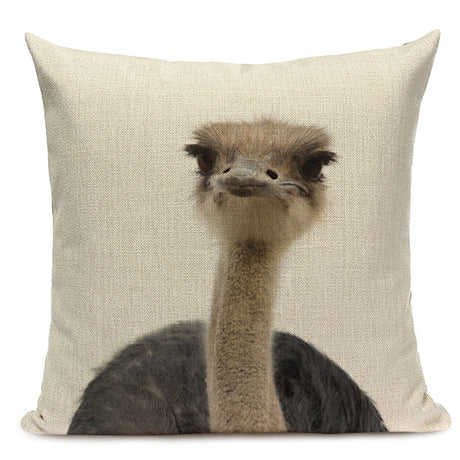 Majestic Beasts Linen Cushion Covers