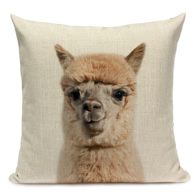 Majestic Beasts Linen Cushion Covers