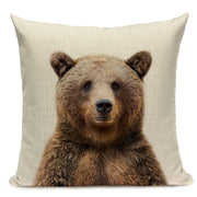 Majestic Beasts Linen Cushion Covers