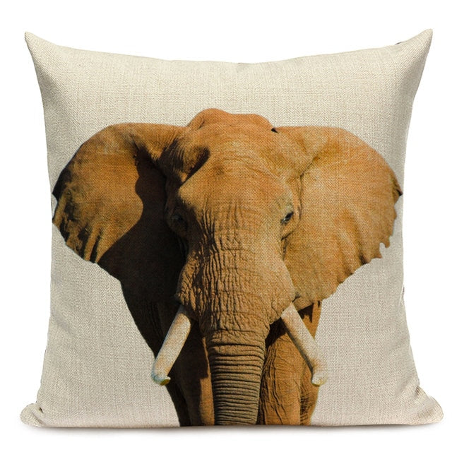 Majestic Beasts Linen Cushion Covers