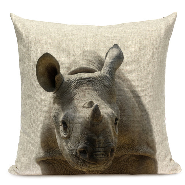 Majestic Beasts Linen Cushion Covers