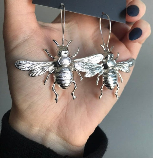 Large Victorian Bumble Bee Earrings
