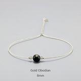 Silver Rope Bracelet 925 Sterling Silver With Natural Crystal