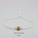 Silver Rope Bracelet 925 Sterling Silver With Natural Crystal