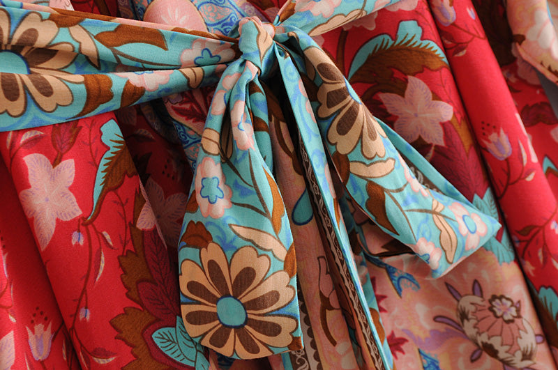Boho Maxi Kimono Dress