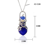 Fairy Heart Potion Bottle Glass Perfume Necklace Essential Oil Bottle Pendants