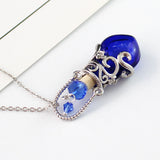Fairy Heart Potion Bottle Glass Perfume Necklace Essential Oil Bottle Pendants