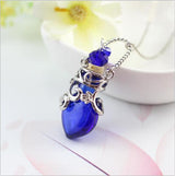 Fairy Heart Potion Bottle Glass Perfume Necklace Essential Oil Bottle Pendants