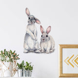 Two Cute Rabbits Removable Wall Stickers