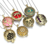 Woodland Aroma Diffuser Open Locket Pendant Necklace | Perfume, Essential Oil, Aromatherapy